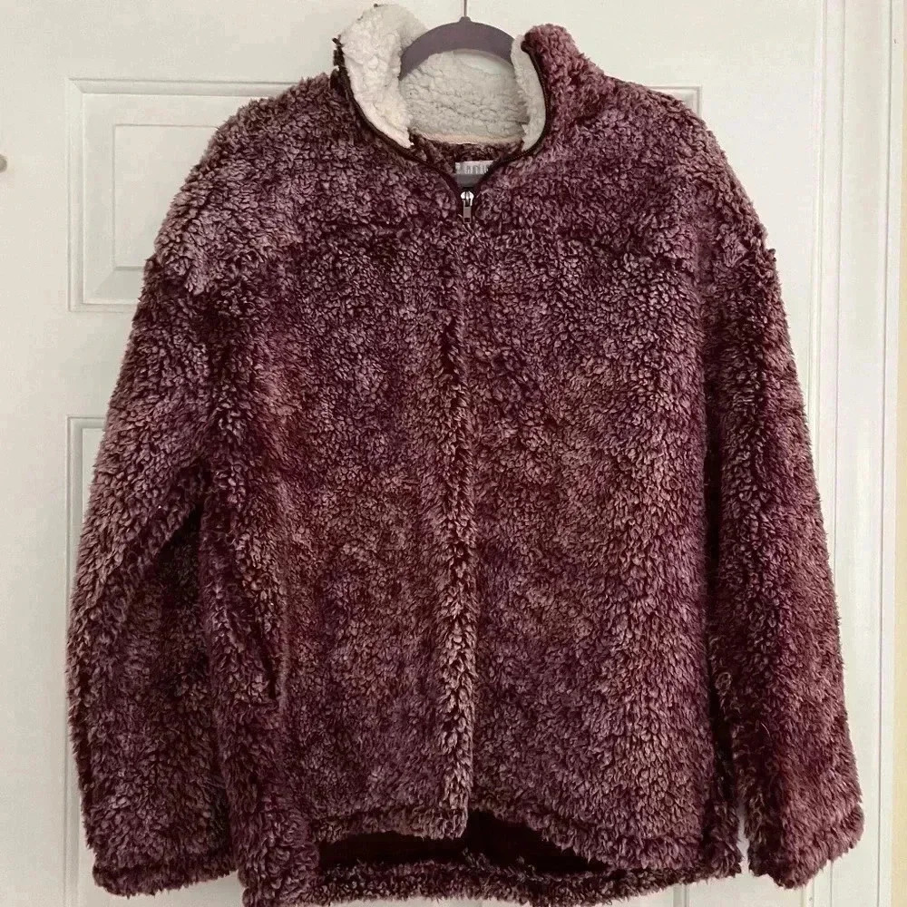 Peach Love California Sherpa Half Zip Size Large - Picture 2 of 8